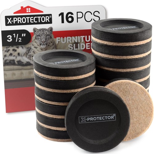 Round furniture sliders - round, 3.5in