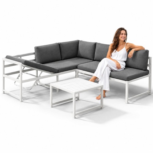 Lounge set chairs - of, aluminium
