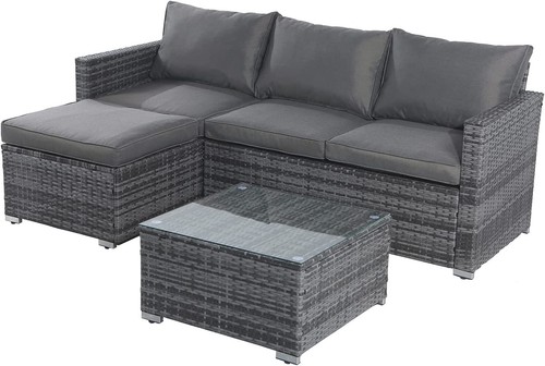 Shaped outdoor rattan corner - outdoor,