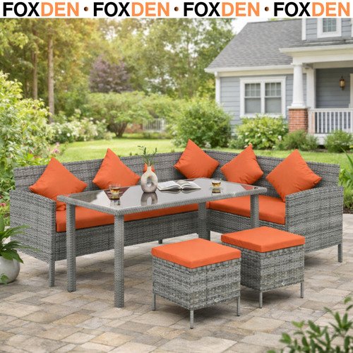 Seater rattan dining set - seater,